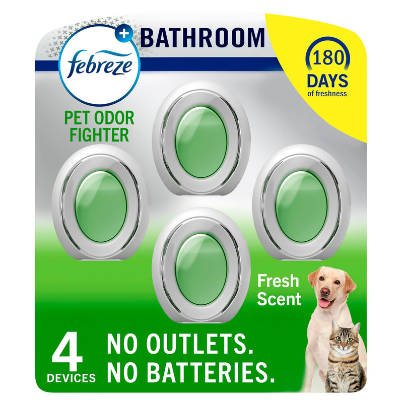 Febreze Bathroom Air Freshener, Odor-Fighting, Plug in Alternative, Air Fresheners for Home and Bathroom and Kitchen, Closet Air Fresheners, Heavy