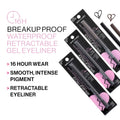 Wet N Wild Mega Last Breakup Proof Retractable Gel Eyeliner - Waterproof 16-Hour Long-Lasting Wear, Cruelty-Free & Vegan - Charcoal