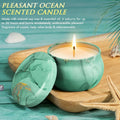 Birthday Gifts for Women Self Care Gifts Get Well Soon Gifts, Ocean Relaxing Spa Gifts Basket Care Package W/ Luxury Flannel Blanket 40 Oz