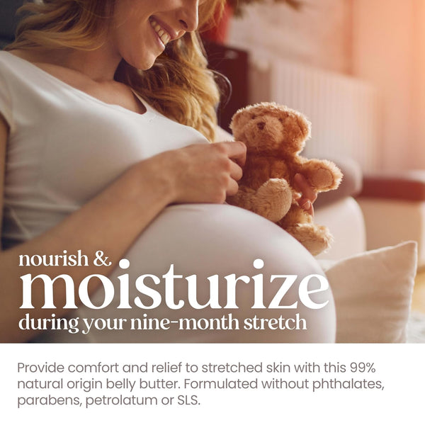 Burt'S Bees Mama Belly Butter Stretch Mark Cream for Pregnancy Massages Body & Reduces Scar Appearance, Prenatal & Postnatal Tummy Skin Care, Shea