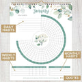 Bloom Daily Planners Hanging Habit Tracking Calendar â Undated 12 Month Inspirational Habit Tracker for Daily, Weekly & Monthly Goals (8â X 10â)