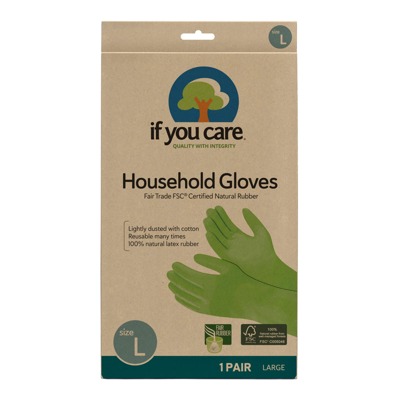 If You Care Latex Gloves, Large â 1 Pair (Pack of 1) â for Gardening, Dishwashing, Cleaning Kitchen and Bathroom â 100% Cotton Lined,