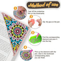4 Pcs Diamond Painting Bookmarks, DIY Diamond Art Kits for Adults, Book Corner - Protecting Bookmark Craft Supplies Kits for Book Lovers(Mandala)