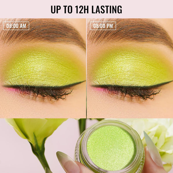 Oulac Shimmer Cream Eyeshadow Also for Highlighter Blendable Eye Shadow Waterproof&Long Lasting with Moisturizing Formula Soft Shimmer Eye
