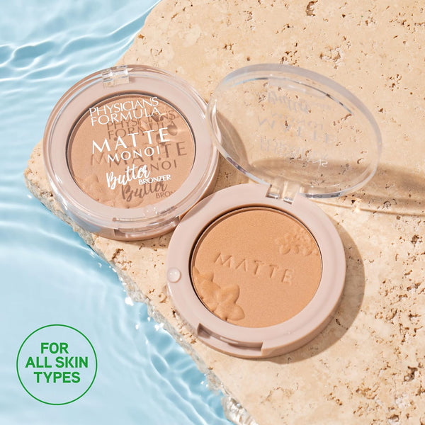 Physicians Formula Mini Matte Monoi Butter Bronzer, Matte Bronzer, Powder Face Matte Makeup, Dermatologist Tested, Essential Fatty Acids,