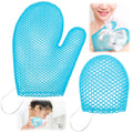 Karenhi 2 Pcs Honeycomb Exfoliating Glove Set Exfoliating Bath Mitt Honeycomb Face and Body Scrubber Shower Mitt for Cleaning Body Shower Face