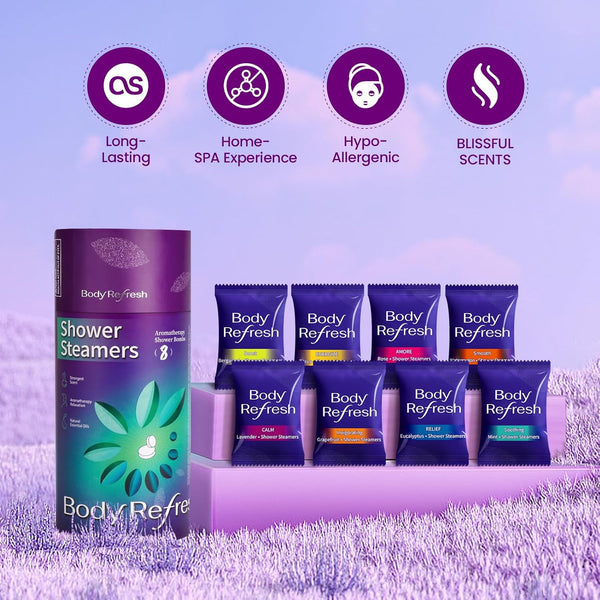 Shower Steamers Aromatherapy - Birthday Gifts for Women, 8 Pack Shower Bombs with Essential Oils, Stress Relief Spa Gifts for Women Mom,