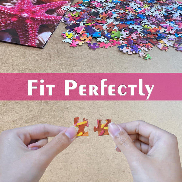 HUADADA Jigsaw Puzzles for Adults 1000 Pieces, Beach Shells Interlock Perfectly Letter on Back No Dust, Home Decor Birthday Party Toy for Men