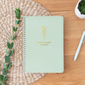 Simple Daily Planner Undated with Hourly Schedule - 6.5X9.25" Sage Green Day Planner & Spiral to Do List Notebook - Aesthetic and Cute Work