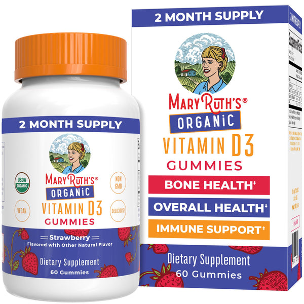 Maryruth'S Organic Vitamin D3 Gummies | 1000 IU | USDA Organic | Immune Support| Bone Health | Muscle Function | for Adults & Kids Ages 2+ | Vegan