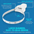 Body Fat Caliper and Measuring Tape for Body - Skinfold Calipers and Body Fat Tape Measure Tool for Accurately Measuring BMI Skin Fold Fitness and