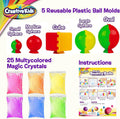 Creative Kids Magic Bouncy Balls - DIY STEM Toys - Science Kit for Kids - 25 Multicolor Bags & 5 Molds Makes up to 43 Balls