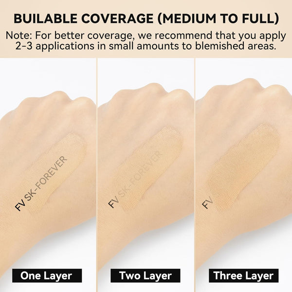 FV Waterproof Foundation, Medium Coverage, Oil-Free & Long Lasting, Lightweight, Matte Foundation for Oily/Normal Skin, Transfer Proof Liquid