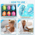 Bath Bombs for Kids with Surprise Inside, 6 Pack Big Kids Bath Bombs Gift Set, Organic Bubble Bath Fizzies with Dinosaur Egg Toys & Dinosaur