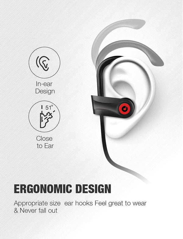 Otium Bluetooth Earbuds Wireless Headphones Bluetooth Headphones, Sports Earbuds, IPX7 Waterproof Stereo Earphones for Gym Running 15 Hours