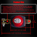 Ampper Top Post Battery Disconnect Switch, 12-48 V Battery Power Cut Master Switch Disconnect Isolator for Car, Vehicle, RV and Boat (Negative,