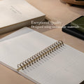 Anecdote 2025 Planner (8.5" X 10") Daily Planner Weekly Monthly Planner - 52 Weeks W/Library Buckram Cover, Brass Spiral - A4 Size Bleed-Resistant