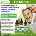 NATURE'S BENEFICIALS Organic Hemp Oil Extract Drops, 300Mg - Omega Fatty Acids 3 6 9, Non-Gmo Ultra-Pure CO2 Extracted
