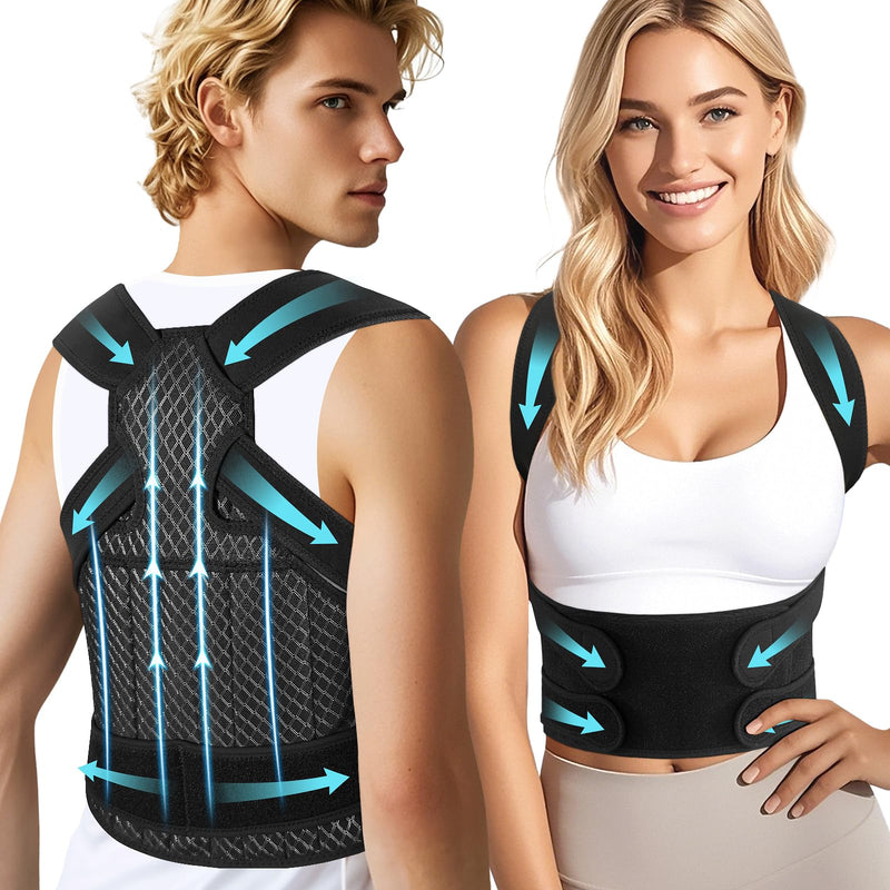 Back Brace Posture Corrector for Women and Men, Upgraded Full Support, Adjustable Back Straightener for Improving Posture, Relief for Upper,Lower