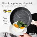 CAROTE Nonstick Frying Pan Skillet,Non Stick Granite Fry Pan Egg Pan Omelet Pans, Stone Cookware Chef'S Pan, PFOA Free,Induction