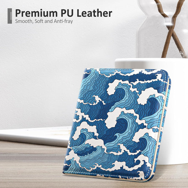 Nipichsha Womens Wallet, Small Slim RFID Credit Card Holder Wallet for Women, Leather Compact Bifold Purse with Zipper Coin Pocket, Cute Ladies