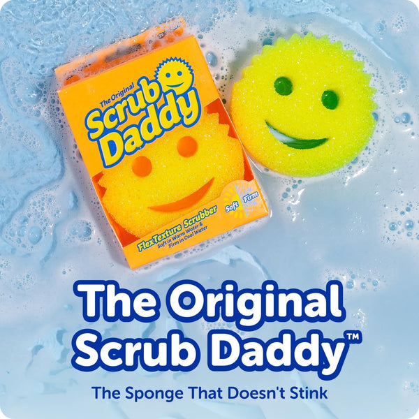 Scrub Daddy Scratch-Free Multipurpose Kitchen Sponges - Bulk Dish Sponges for Kitchen, Bathroom, Household Cleaning & More - Made with Bpa-Free