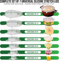 Reusable Silicone Stretch Lids for Food Storage in Fridge - Elastic Heat-Resistant Bowl Covers, Cups, Cans, Jars - Universal Food Grade Lid for