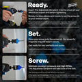 Adjustable DIMPLER ® - Drywall Bit & Screw Gun Attachment, Converts Drill into Drywall Screw Gun or Deck Screwdriver, Magnetic Bit Holder for