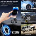 Vacuum Magnetic Suction Phone Holder, Foldable and Retractable Hands-Free Suction Cup Phone Mount for Car/Gym/Mirror/Smooth Surface, Compatible