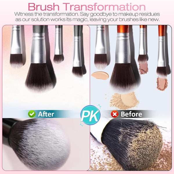 Norate Makeup Brush Cleaner, Make up Brush Cleansers Solution, Makeup Cleaner for Makeup Brushes, Beauty Sponge, Powder Puff, Deep Clean Brush