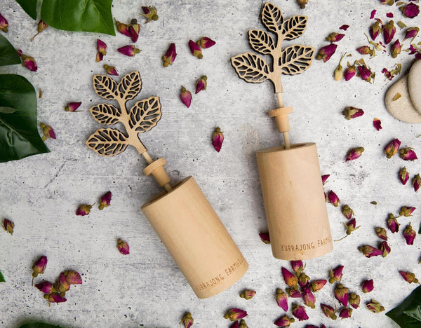 Kurrajong Farmhouse Essential Oil Diffuser | Flower Diffuser | Wooden Reed Diffuser Stick | 6" Small Reed Diffuser | Aromatherapy Oil Diffuser