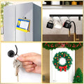 VNDUEEY 4 Pack 110 Lbs Magnetic Hooks Heavy Duty Neodymium Magnet Hook, Strong Magnetic Hooks for Hanging, Rust Proof Magnets with Hooks Magnetic