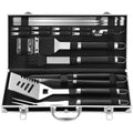 Grilljoy BBQ Accessories Grill Tools Set - 22PCS Stainless Steel Barbecue Grill Accessories for Outdoor Grill with Black Aluminum Case - Grilling