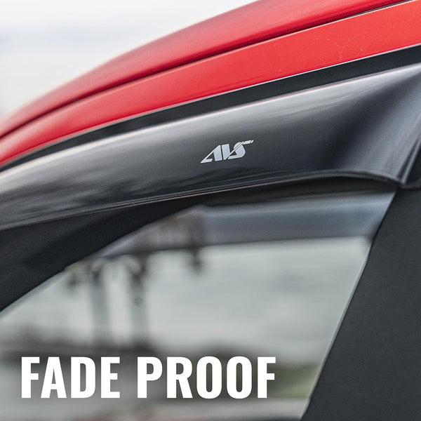 Auto Ventshade [AVS] outside Mount Rain Guards for 2010 - 2017 GMC Terrain | Window Vent Visors, 4 Pcs. - Smoke | 94167