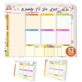 Weekly Planning To-Do-List Pad, 52 Undated Sheets for Daily To-Do Lists, Habit Tracking, Academic Scheduling, and Productivity Goals - Perfect for