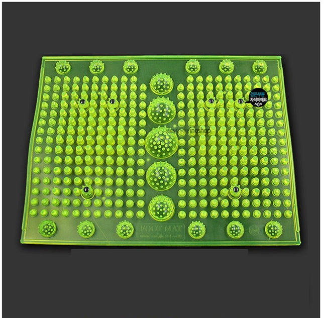 Reflexology Foot Massage Mat Stimulates Blood Circulation Acupressure Feet Massager Plate Board with Magnet (1. Rectangl