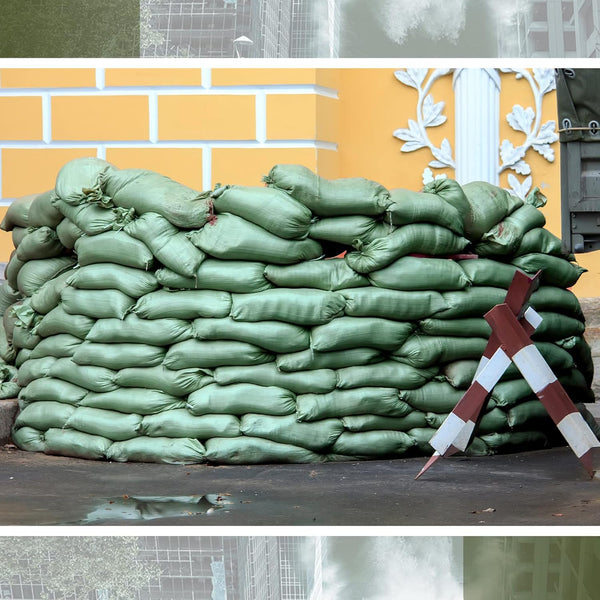 Shappy 100 Pieces Empty Sandbag Heavy Duty Flooding Outdoor Woven Polypropylene Sand Bags with Solid Ties for UV Protection Emergency Situation