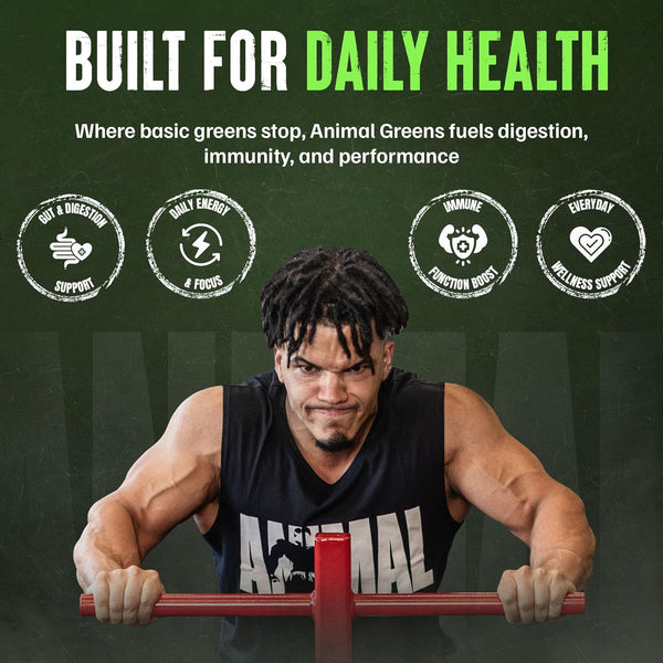 Animal Daily Greens Pill Packs - Kale, Wheat Grass, Alfalfa & More - Convenient Prebiotic and Probiotic Superfood Blend for Superior Digestion,