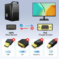 BENFEI HDMI to VGA 6 Feet Cable, Uni-Directional HDMI Computer to VGA Monitor Cable (Male to Male) Compatible for Computer, Desktop, Laptop, PC,