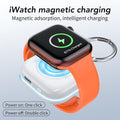 HUOTO Portable Watch Charger for Apple Watch Series 9,Portable Magnetic Iwatch Charger 1200Mah Power Bank Mini Purse Items Fast Keychain Charging