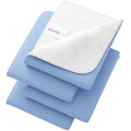Incontinence Bed Pads - 18X24 | Cotton Blend | Washable Bed Pads for Adults, Children, Pets and Seniors Waterproof | Pack of 4, Blue, by Royal Care