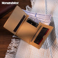 Montana West Wallet Women Small Trifold Wallet RFID Blocking Minimalist Wallets with ID Window Khaki