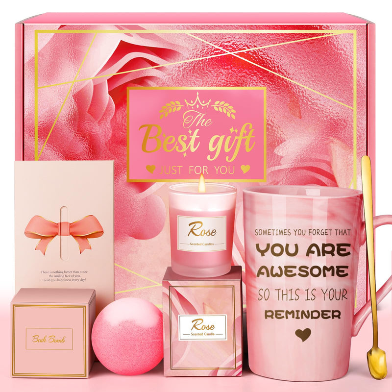 Gifts for Women, Mom, Wife, Girlfriend, Sister, Daughter, Grandma: Mothers Day Gifts, Happy Birthday, Christmas, Valentines Day, Pink Rose Spa
