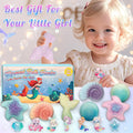 Mermaid Bath Bombs for Kids with Surprise Toys Inside, 8 Pcs Organic Natural Bubble Bath Bombs for Girls,Christmas Birthday Gift for 3 4 5 6 7 8