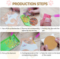 Vcekract Diamond Painting Coasters Kits, 6 Pcs Cat Diamond Art Coasters with Holder, Crafts Kits for DIY Coasters, Diamond Art Kits for Adults Cat