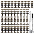 72 Pieces 15MM Snap Fastener Kit Tool Snap Button kit Snaps for Leather Leather Snaps and Fasteners kit for Leather Marine Grade Stainless Steel