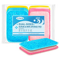 HOMEXCEL 12 Pack Scrub & Wipe Cloths, Dual-Sided Sponges for Kitchen, All-Purpose Cloth for Dishes, Pots, Pans, Non-Stick Cookware, Countertops