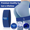 Resistance Bands for Working Out - 5 Exercise Bands Set with Workout Guide - Fabric Elastic Bands for Physical Therapy - Fitness Bands Ideal for