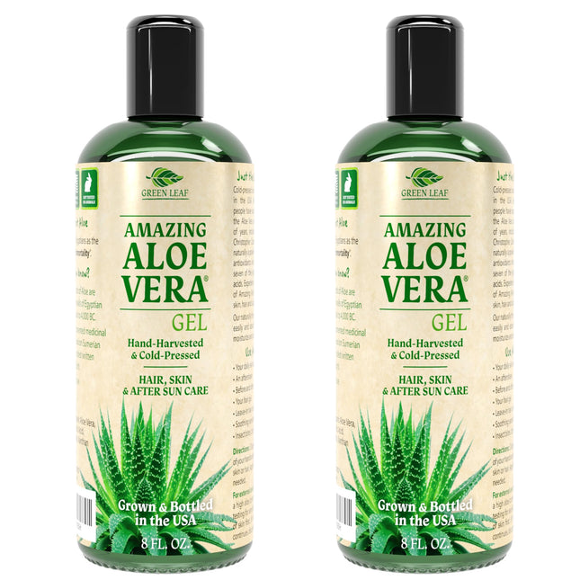 Amazing Aloe Vera Gel - Freshly Cut, 100% Pure Aloe, Premium Quality, Vegan, Unscented - Natural Sunburn Relief, after S