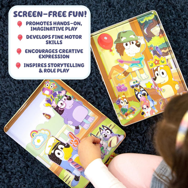Bluey Magnetic Playset, Magnet Activity Toys, Great Birthday Parties, at-Home Activities, or Screen-Free Fun, Perfect Travel or Road Trip, Hours
